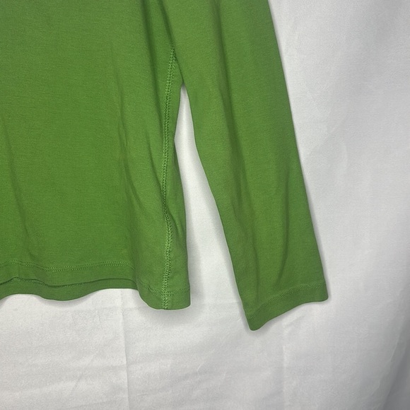 EDDIE BAUER KELLY GREEN V-NECK LONG SLEEVE (SIZE M) - Picture 5 of 6